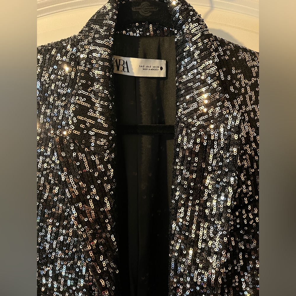 Zara sequin blazer size small
